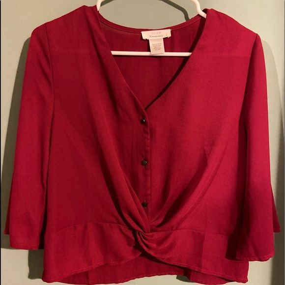 ❤️💕 Make an offer💕❤️ Maroon Blouse - Picture 1 of 2